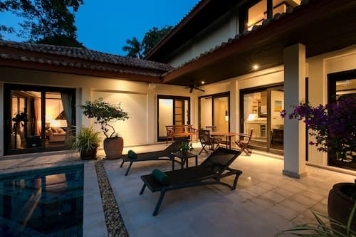 Katamanda Villa Chanti pool with gardens near Kata beach
