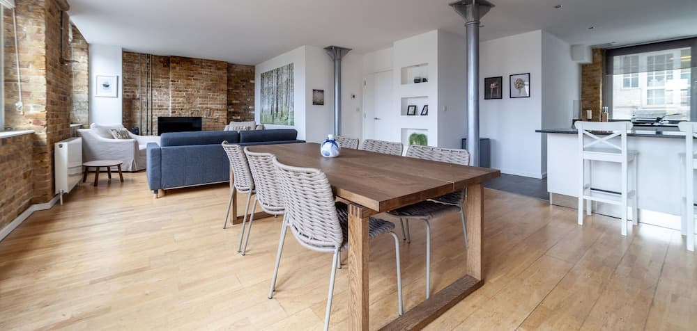 Stylish with beautiful brick walls