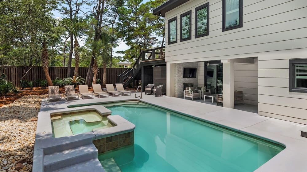 Modern Luxury in Old Seagrove w/ Private Pool + Golf Cart - Sleeps 11