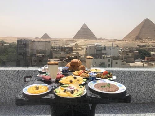 Middle East pyramids view