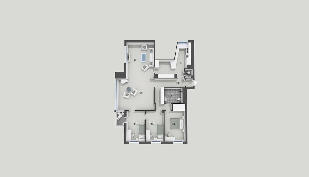 Spacious 3BR Apartment in Kaleva