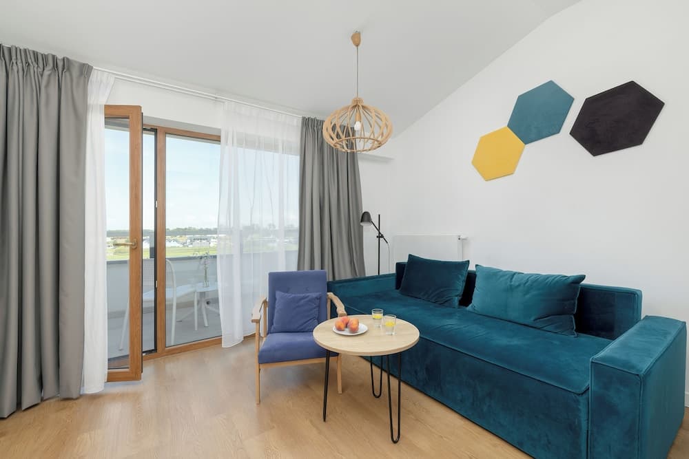 Blue and Yellow Apartment by Renters