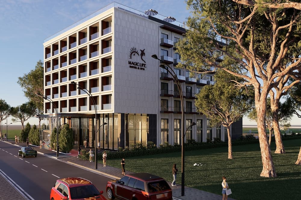 Konaklama yerinin ön cephesi