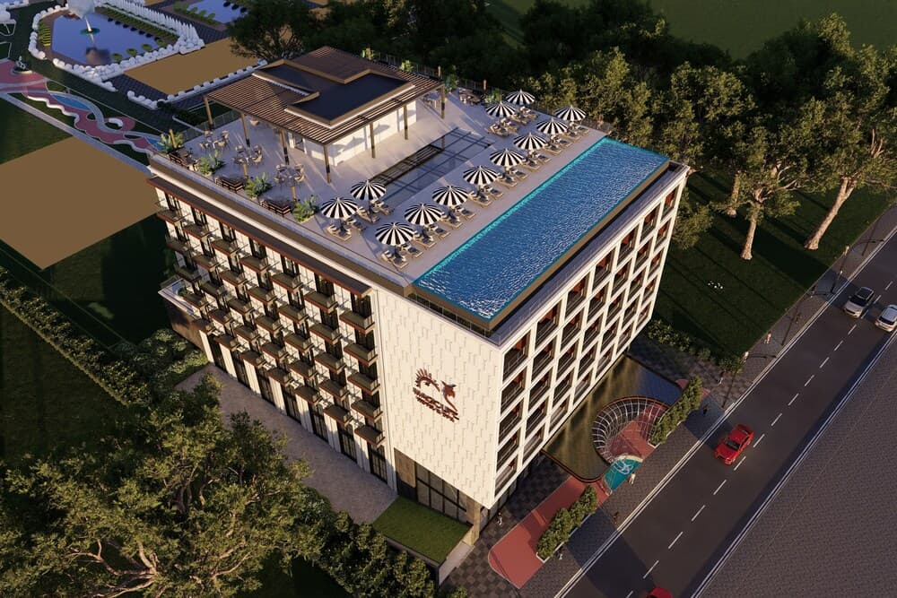 Konaklama yerinin ön cephesi