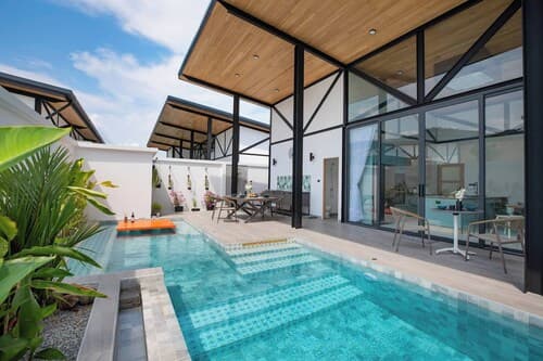 New 17m Eco Pool Villa Sunset Garden 12