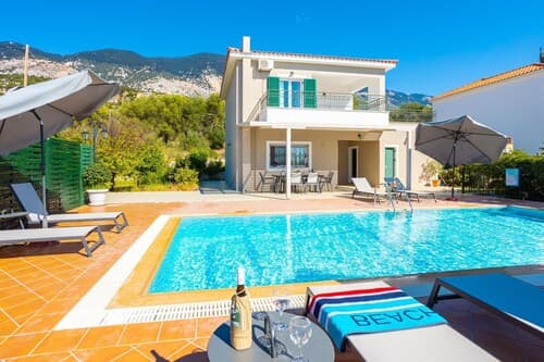 Villa Erasmia Large Private Pool Walk to Beach Sea Views A C Wifi - 2646