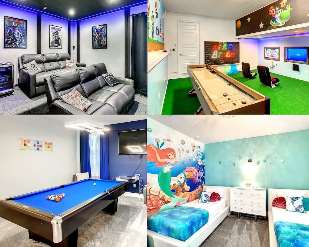 Retro Game Room Private Pool Home By Disney 7 Bedroom Home by RedAwning