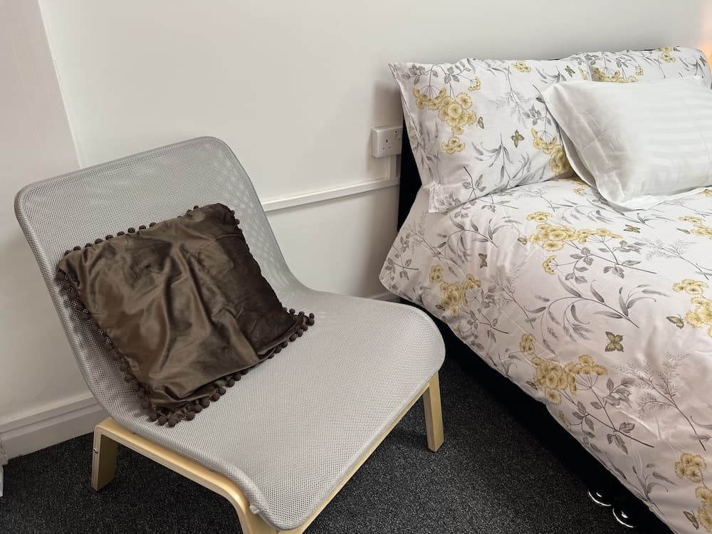 Double bed  with attached Bath & Balcony