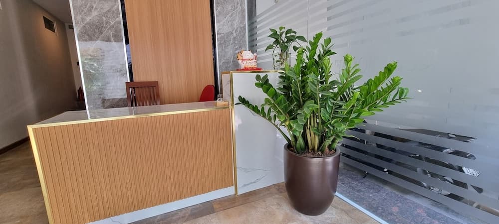 Konaklama yerinin ön cephesi - akşam/gece