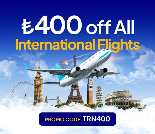 ₺400 Off All International Flights
