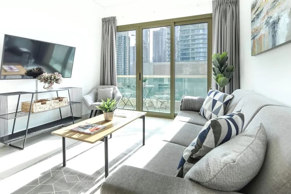 Minutes From JBR Beach! Beautiful 1BR in Marina!