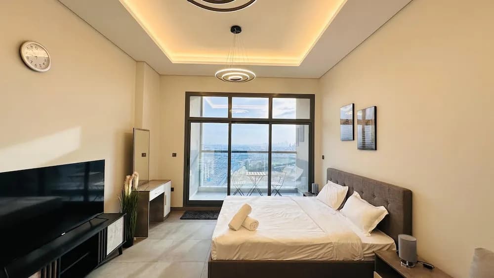 Upscale Studio Apartment Business Bay with Balcony and Free Parking by BelVilla