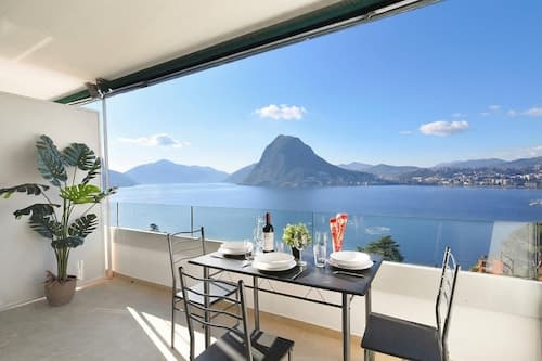 View and Art Panoramic Lake View Studio, Lugano
