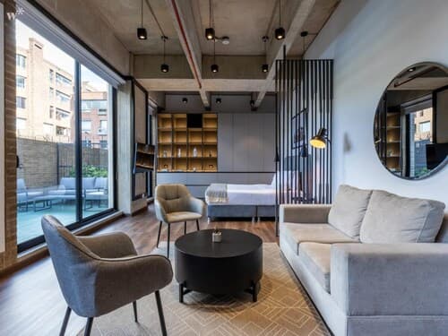 w Monochrome Loft With Terrace in Parque 93