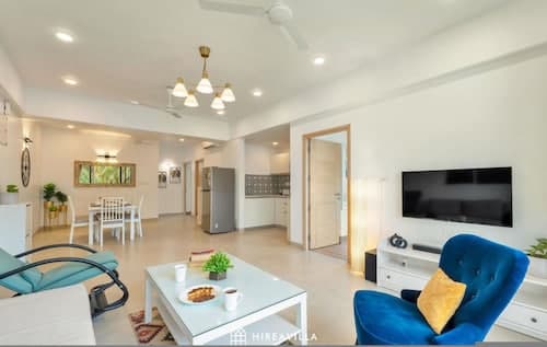 Spacious 3bhk w Pool Near Candolim Beach Sbg-302