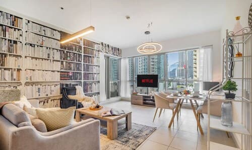 Stylish 2BR With Burj Khalifa View Near Dubai Mall