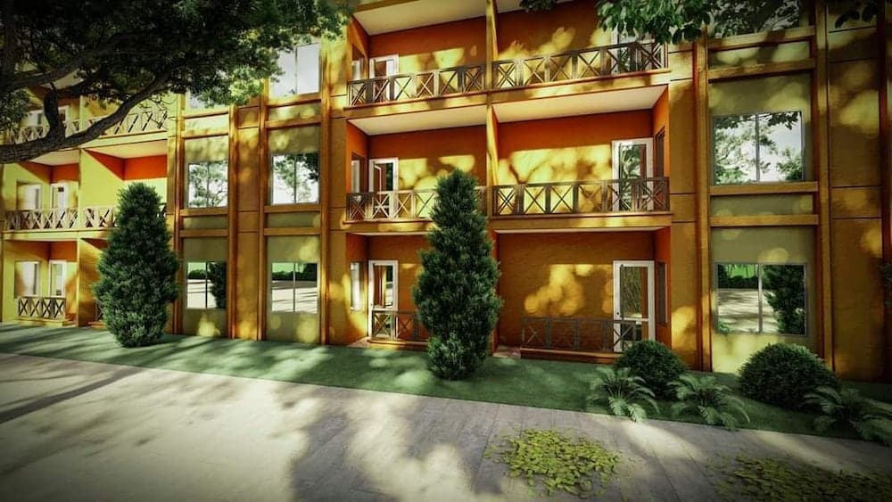 Konaklama yerinin ön cephesi