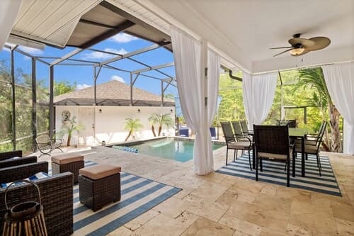 Beach Cottage 3 Bed 2 Bath Heated Pool Free Golf Cart Bring Your Boat RV Private 1AC lot