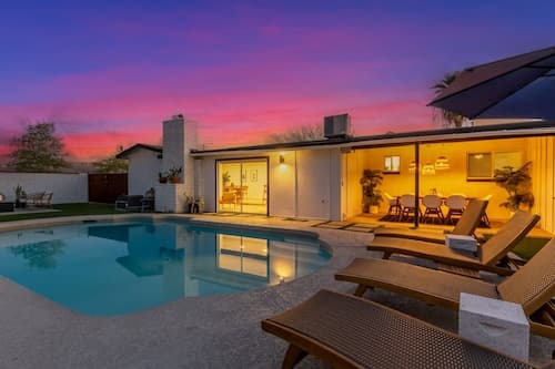 The Melrose ASU Pool Workspace Firepit