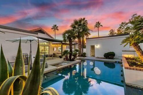 Modern-terranean Retreat 2 Masters Pool Spa Games