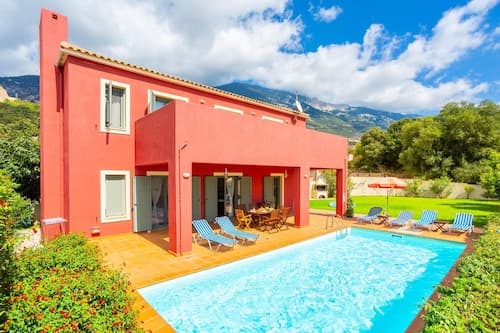 Villa Vali Large Private Pool Walk to Beach Sea Views A C Wifi Car Not Required - 1019