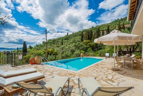 Villa Katerina Large Private Pool Walk to Beach Sea Views A C Wifi Car Not Required - 2359