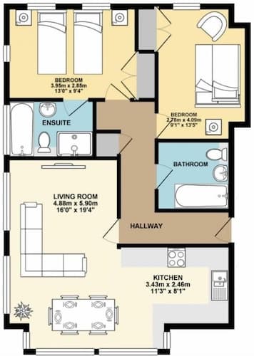 Urban Heights - two Bedroom two Bathroom Loft Style Apartment - Fast Wifi
