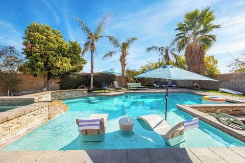 Luxury Oasis w/ Pool + Hot Tub, Fire Pit, Games & Big Yard Larrea by Avantstay