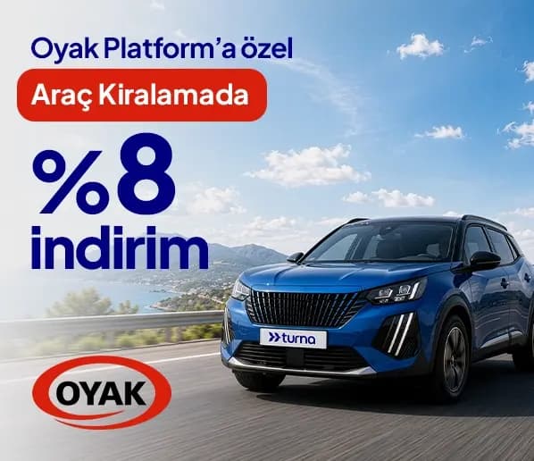 Oyak Platform Üyelerine Özel Araç Kiralamada %8 İndirim
